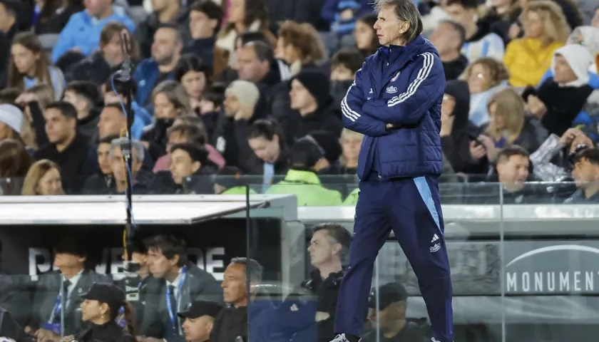 Ricardo Gareca, técnico de Chile, durante el partido contra Argentina.