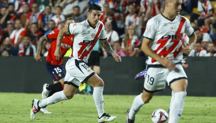 James Rodríguez durante su debut con el Rayo Vallecano contra Osasuna.