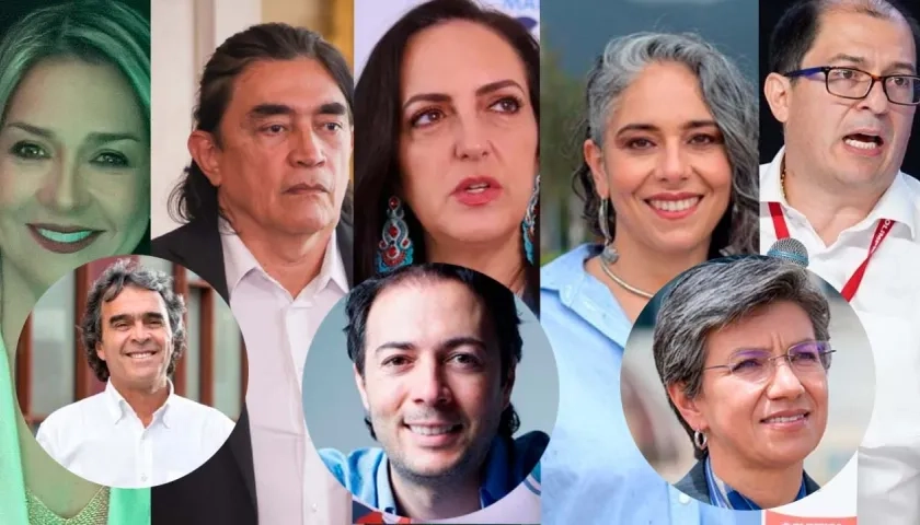 Ocho personajes que está en el sonajero de candidatos.