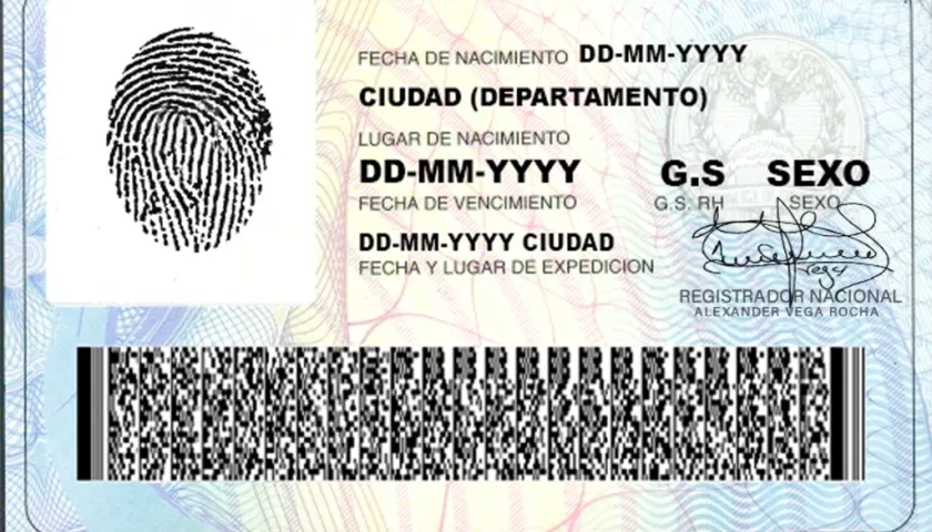 Tarjeta de identidad.