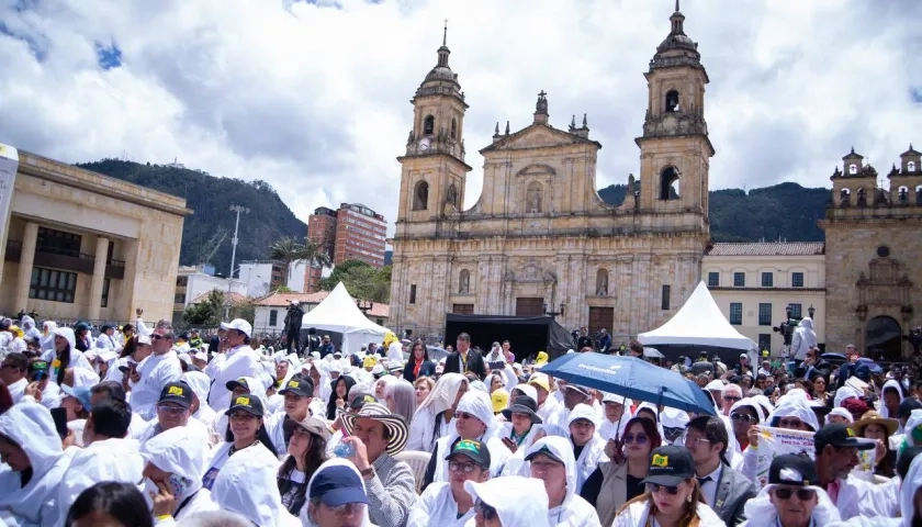 Fue en la Plaza de Bolívar.