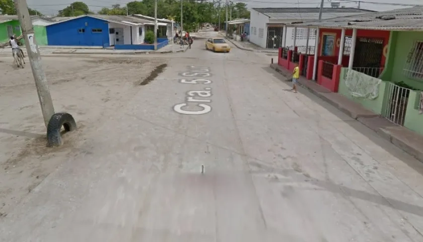 Barrio Miraflores donde se registró el crimen. 