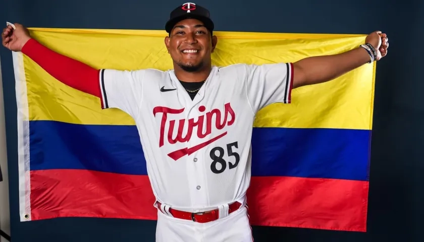 Jair Camargo, pelotero barranquillero que debutó este año en Grandes Ligas con los Mellizos de Minnesota.