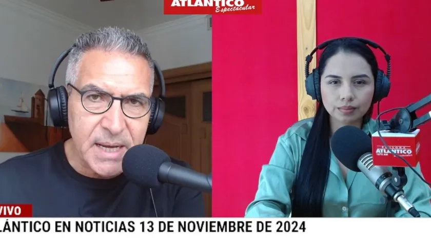 Jorge Cura / Lorena Lamilla, en el estudio Atlántico en Noticias.