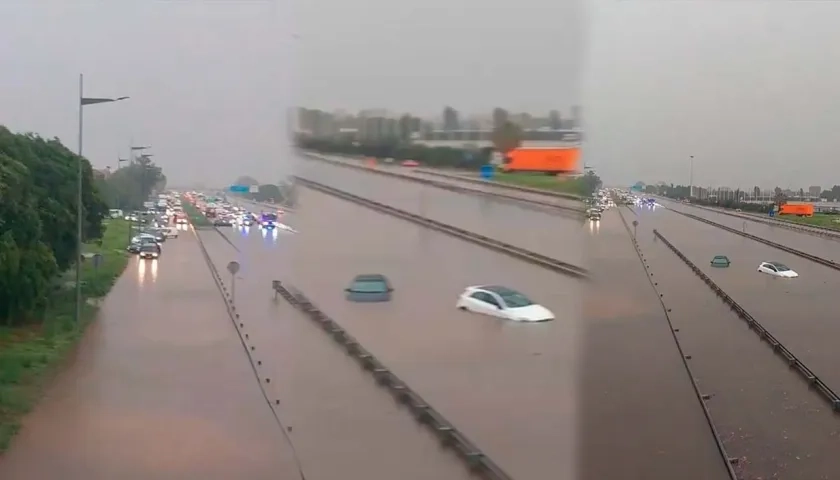 Inundaciones por lluvias torrenciales en Barcelona.