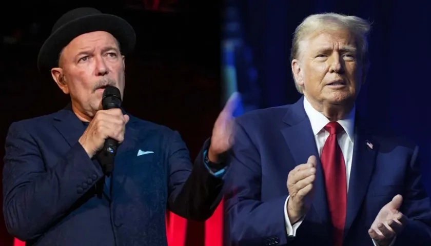 Rubén Blades y Donald Trump.