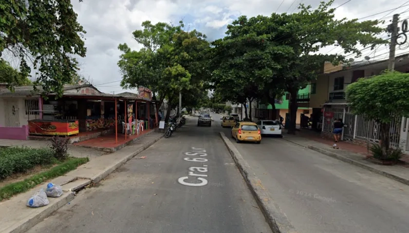 Zona de la carrera 6 sur con calle 47B, donde se presentó el ataque a bala. 