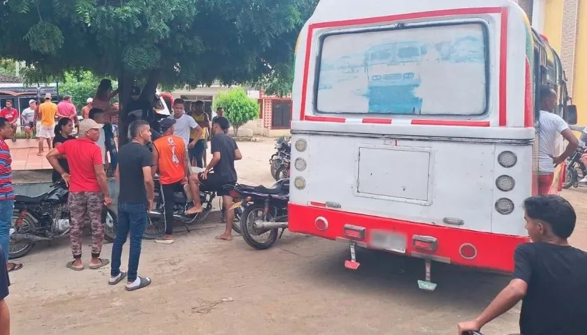 Aspecto de la plaza del corregimiento La Peña, donde ocurrió el crimen. 