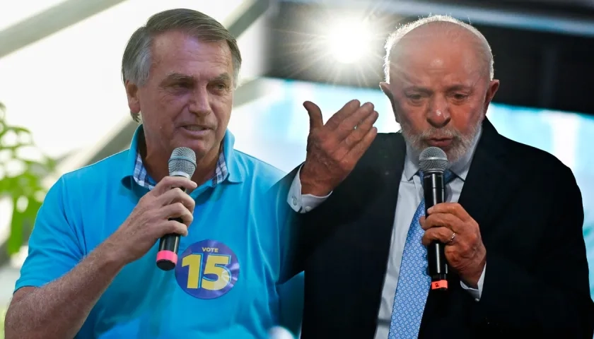 Jair Bolsonaro y Luiz Inácio Lula da Silva.