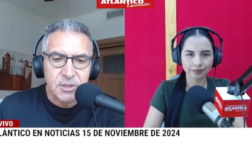 Jorge Cura / Lorena Lamilla, en el estudio Atlántico en Noticias.