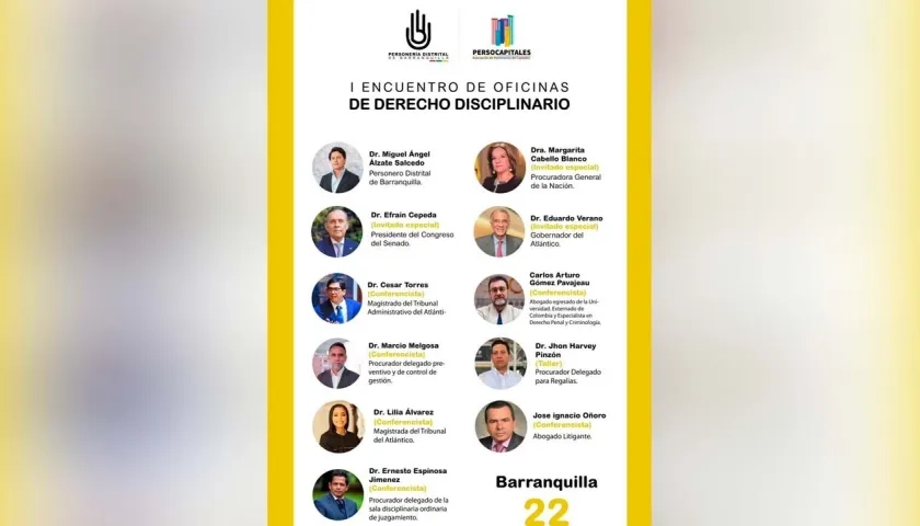 Primer Encuentro de Oficinas de Control Interno Disciplinario del Departamento del Atlántico.