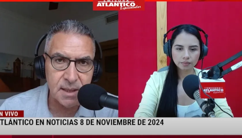 Jorge Cura / Lorena Lamilla, en el estudio Atlántico en Noticias.