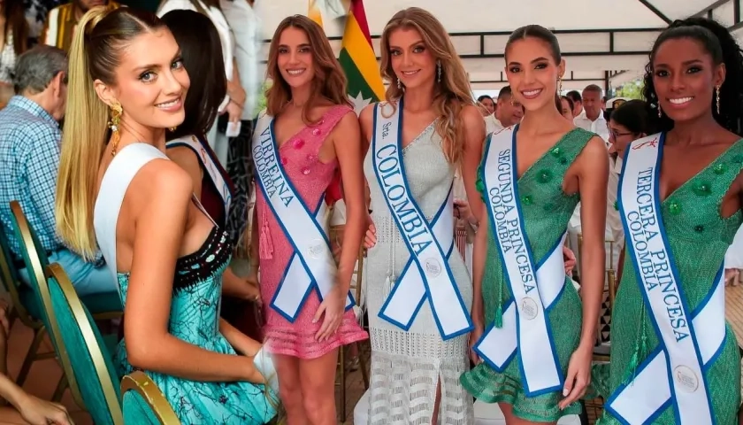 Catalina Duque Abréu, señorita Colombia 2024-2025, en compañía de las princesas. 