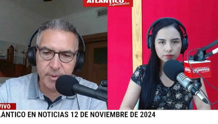 Jorge Cura / Lorena Lamilla, en el estudio Atlántico en Noticias.