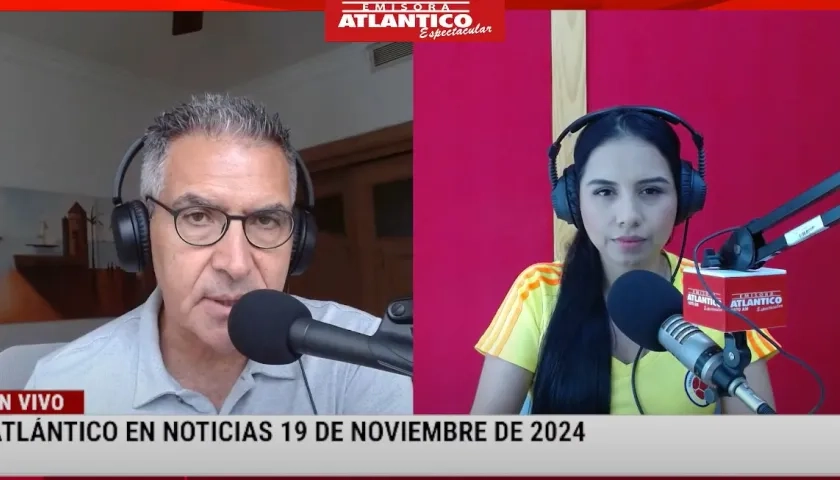 Jorge Cura / Lorena Lamilla, en el estudio Atlántico en Noticias.