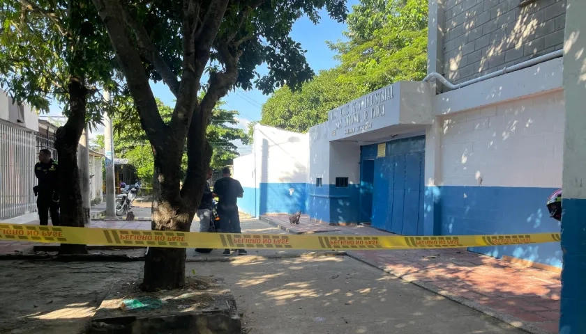 Colegio San Antonio de Padua, en Soledad, tras el atentado. 