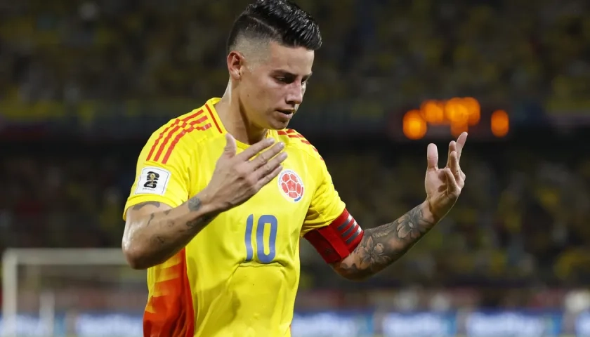 James Rodríguez, capitán de Colombia, no estuvo en su mejor forma física contra Uruguay y Ecuador.