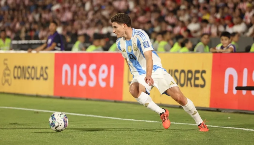 Julián Álvarez, delantero de la selección Argentina. 