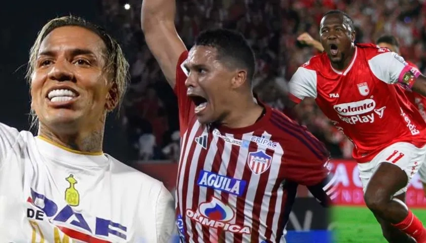 Dayro Moreno, Carlos Bacca y Hugo Rodallega.