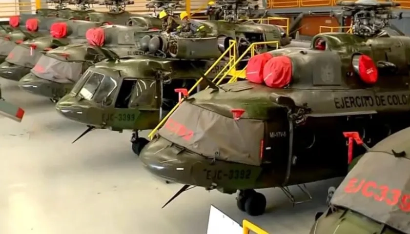 Los helicópteros están en la base de Tolemaida.