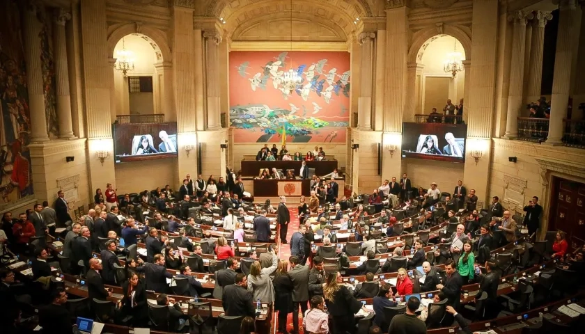 Aspecto del Congreso de la República. 