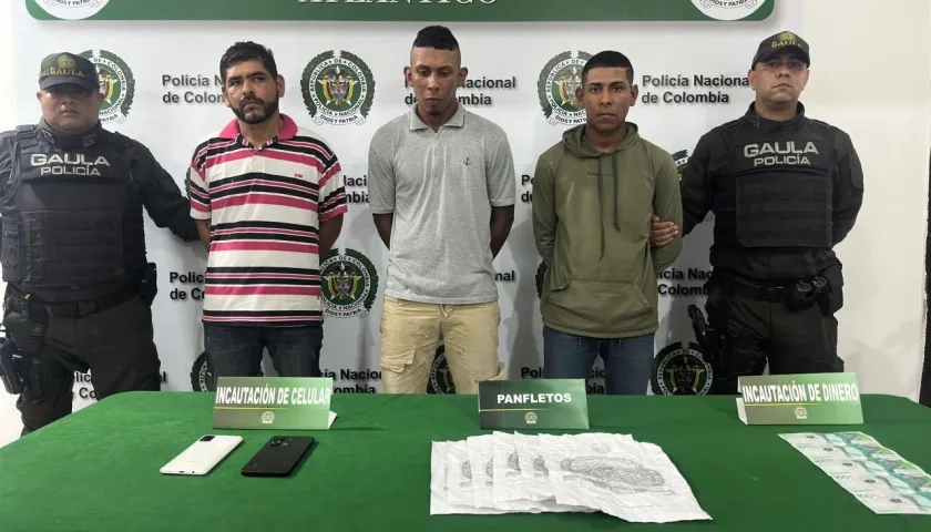 José Francisco Ramos, Rafael Alberto Hernández y Adrián David Miranda Blanco.