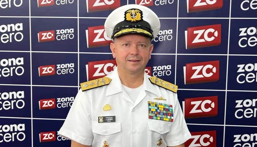 El contralmirante Javier Hernando Rubio Barrera, director de la Escuela Naval de Suboficiales 'ARC Barranquilla'.