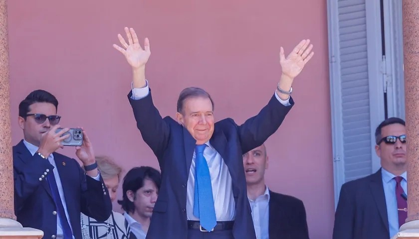 El líder opositor venezolano Edmundo González Urrutia en la Casa Rosada.