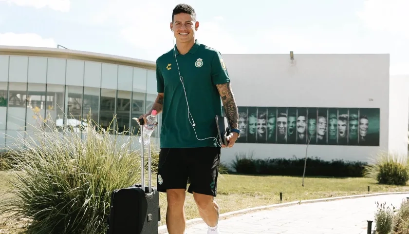 James Rodríguez previo al viaje.