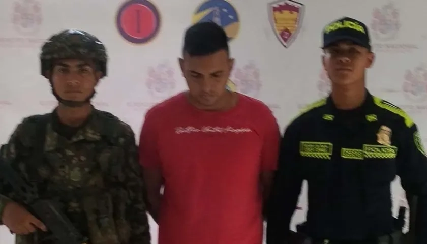 Milton Reyes Ortega, tras ser capturado el pasado 31 de diciembre en Malambo. 