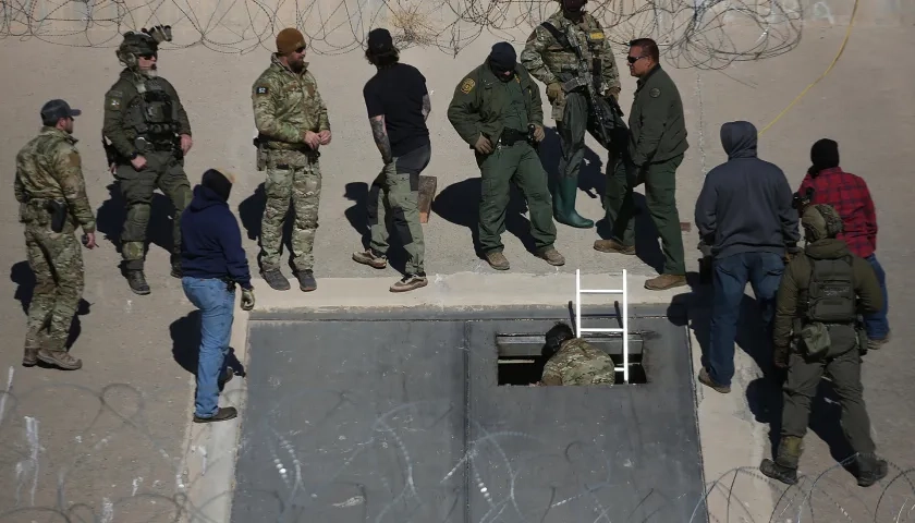 Túnel descubierto por las autoridades en la frontera entre México y Estados Unidos. 