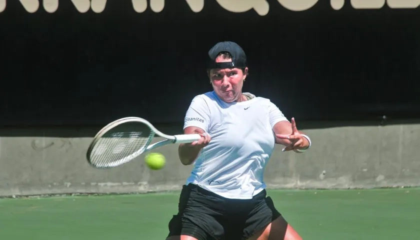 Valentina Mediorreal durante el juego de hoy.