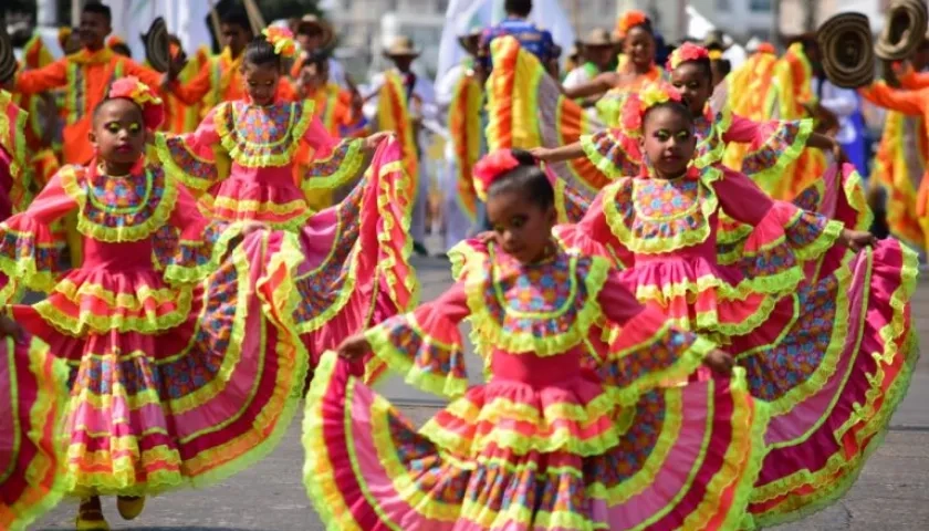 Fotografía de una comparsa. 