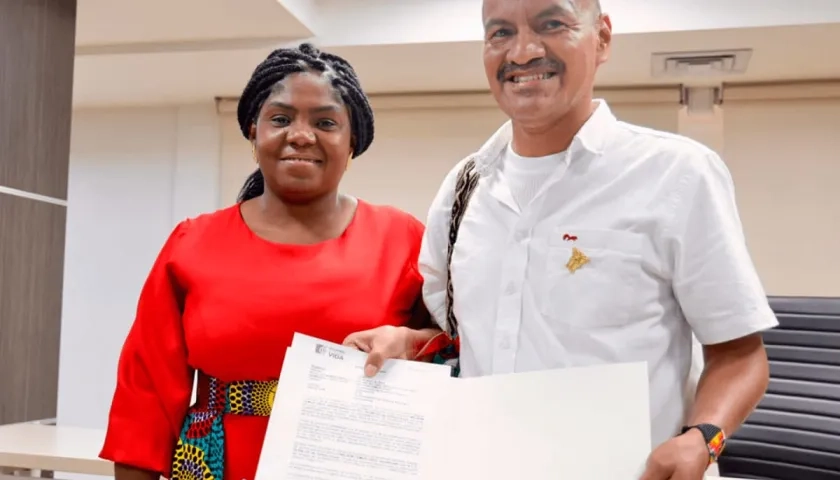 La Vicepresidente y Ministra de Igualdad, Francia Márquez, y Nelson Lemus. 