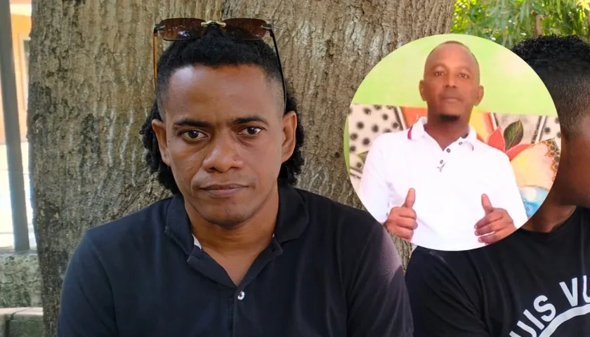 Manuel Orozco y su primo Gilberto Junior Santana Almanza, asesinado en El Bosque.