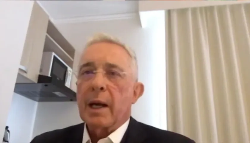 Álvaro Uribe durante el juicio oral.