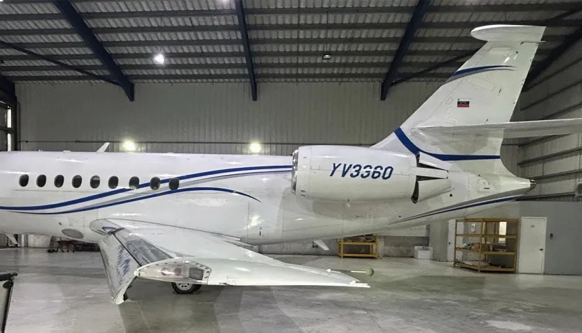 Avión confiscado por Estados Unidos.