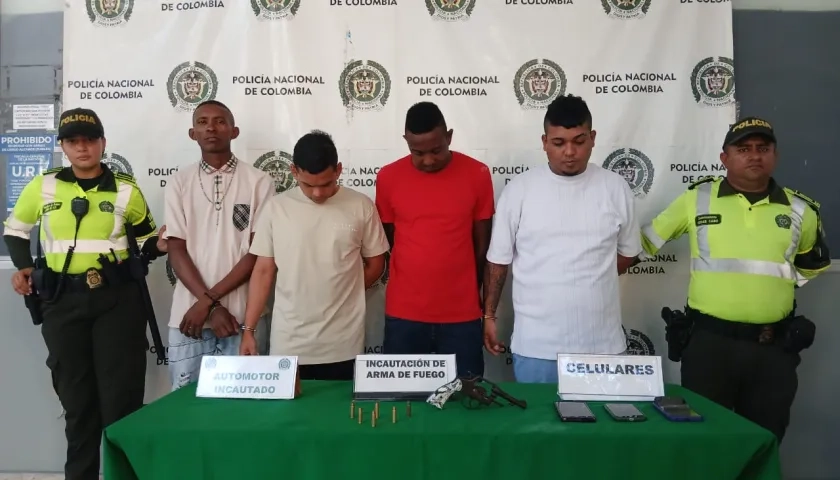 Capturados en el barrio Villa San Pedro.