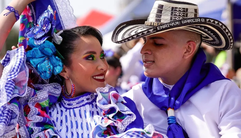 La cumbiamba durante la Batalla de Flores en la Vía 40.