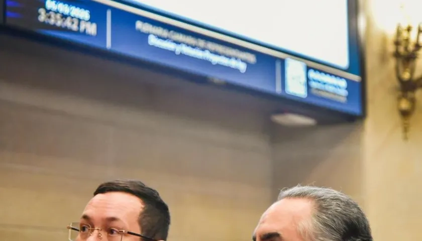 Jaime Berdugo en compañía de Armando Benedetti. 