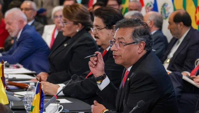 Gustavo Petro durante Cumbre de la Celac en Tegucigalpa, Honduras.