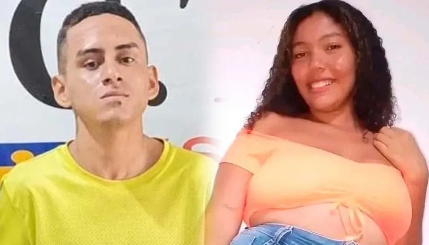 Alí Javier Bracho Ochoa, presunto extorsionista muerto, y Mildrey Fernanda Cuadro Medina, asesinada.