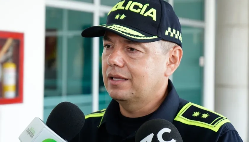 General Edwin Urrego, comandante de la Policía Metropolitana de Barranquilla.
