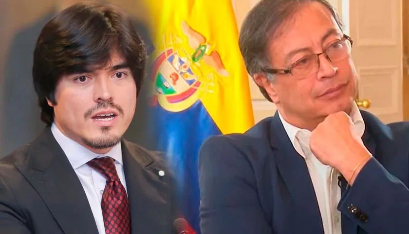 Ministro de Gobierno de Ecuador, José De la Gasca, y Gustavo Petro.