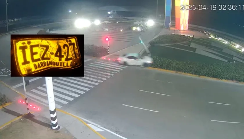 Momento del accidente.