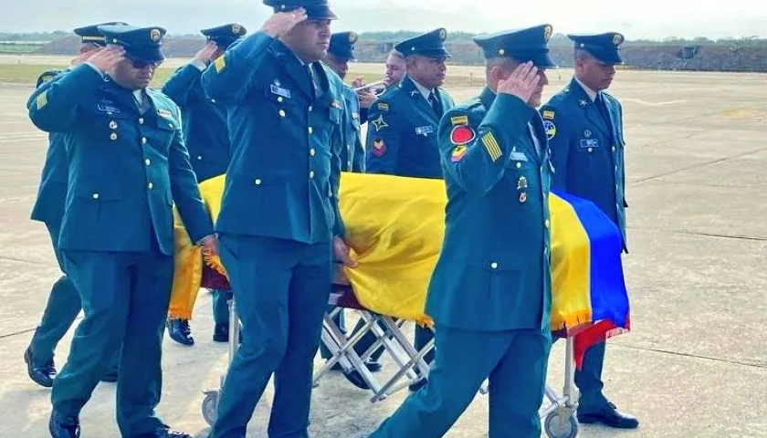 Llegada de los cuerpos a Barranquilla. 