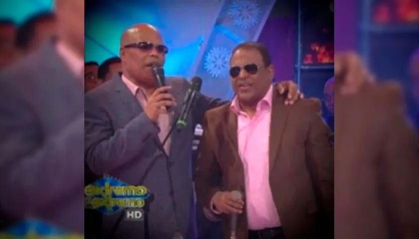 Rubby Pérez y Wilfrido Vargas en uno de sus reencuentros.