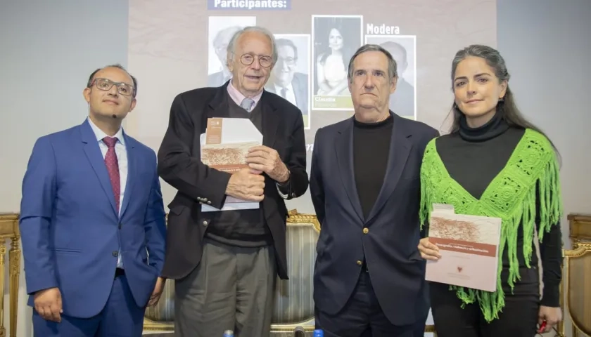  Élber Gutiérrez, Carlos Roberto Pombo, Adolfo Meisel Roca y Claudia Palacios.