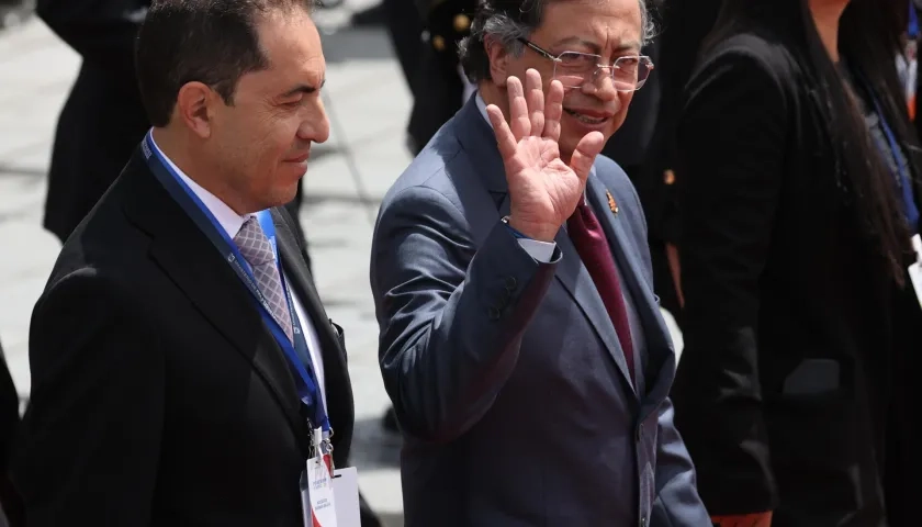 Presidente Gustavo Petro este sábado en Quito.