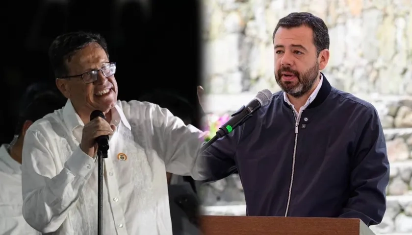 Fabio Arias, presidente de la CUT, y Carlos Fernando Galán, alcalde de Bogotá.